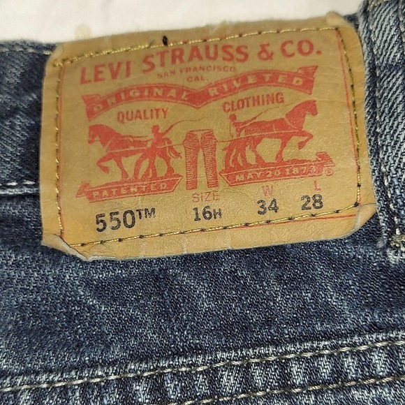 LEVIS 550 Relaxed Jeans, Size 16W, Width 34, Length 28, Preowned - Picture 7 of 8